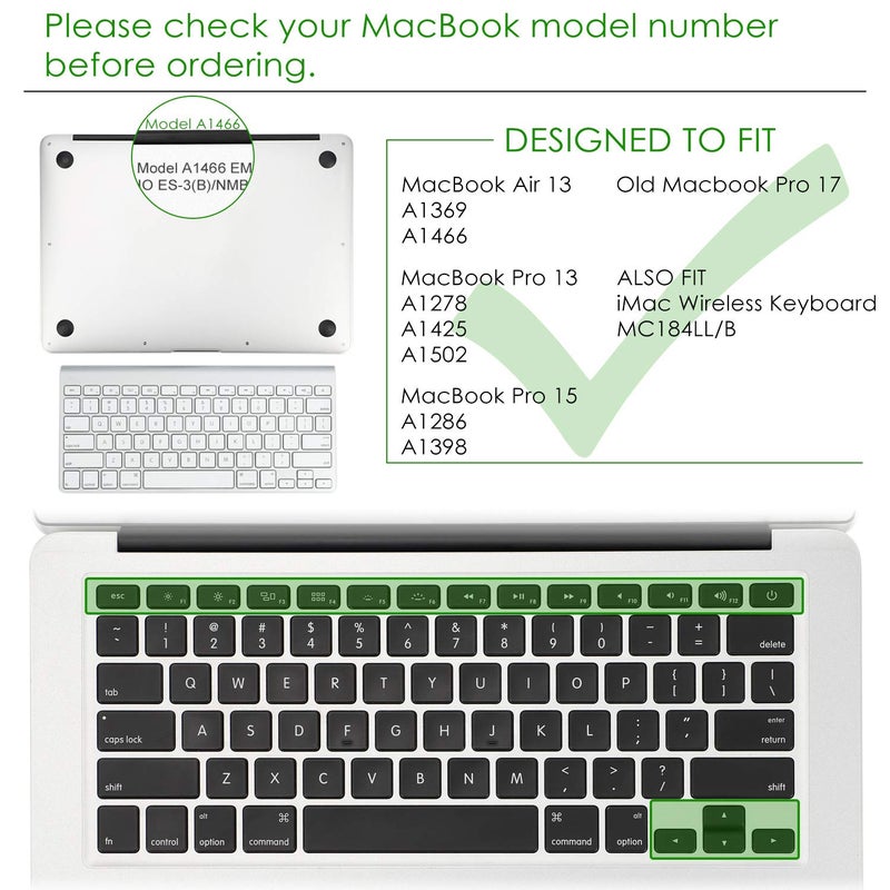 Allinside Orange Ombre Keyboard Cover Skin for MacBook Pro 13" 15" 17" (2015 or Older Version), MacBook Air 13" A1369/A1466, Older iMac Wireless Keyboard MC184LL/B - Image 2